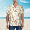thumbnail image 2 of Fuzoiu Happy Easter Print Hawaiian Shirt for Men, Summer Beach Casual Short Sleeve Button Down Shirts, Men’s Beach Summer Shirts with Pocket,3X-Large, 2 of 7