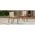 thumbnail image 3 of Miekor Furniture BELFAST DINING CHAIR,Set of 2,Teak Frame& Beige Textile 43148, 3 of 12