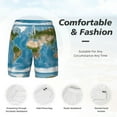thumbnail image 5 of Balery Earth View World Map Mens Swim Trunks Swim Shorts for Men Quick Dry Inseam Beach Shorts with Compression Liner Pocket-X-Large, 5 of 9