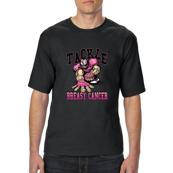 Normal is Boring - Big Men's T-Shirt, up to Tall Size 3XLT - Tackle Breast Cancer