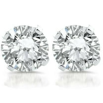 Pompeii 1ct Diamond Studs 14k White Gold Clarity  (E,SI(2)-I(1))
