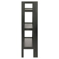 thumbnail image 5 of FurniFact Black Solid Wood Folding Bookcase With 3 Open Folding Shelves Design, 5 of 9
