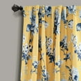 thumbnail image 6 of Lush Decor Tania Floral Room Darkening 84" x 52" Floral Yellow 3" Back Tab Rod Pocket Pair Window Panel, 6 of 11