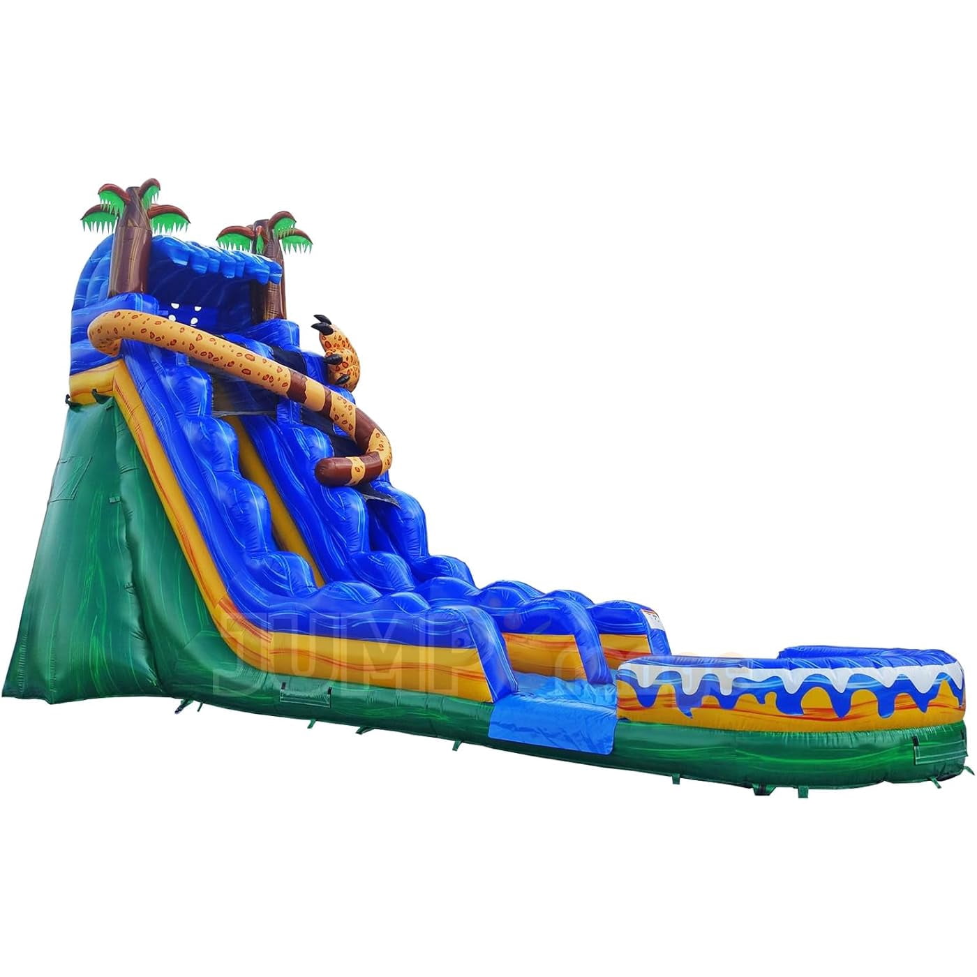 JumpOrange 19’ Jaguar Commercial Grade Water Slide with Splash Pool for Kids and Adults (with Blower), Outdoor Indoor, Wet Dry Use, Tall Inflatable