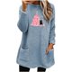thumbnail image 2 of Puntoco Suéter Mujer Cuello Redondo e Invierno Suelto Estampado Bolsillo Cálido Manga Larga Blusa Tops Navidad Liquidación Puntoco Puntoco-1113, 2 of 4