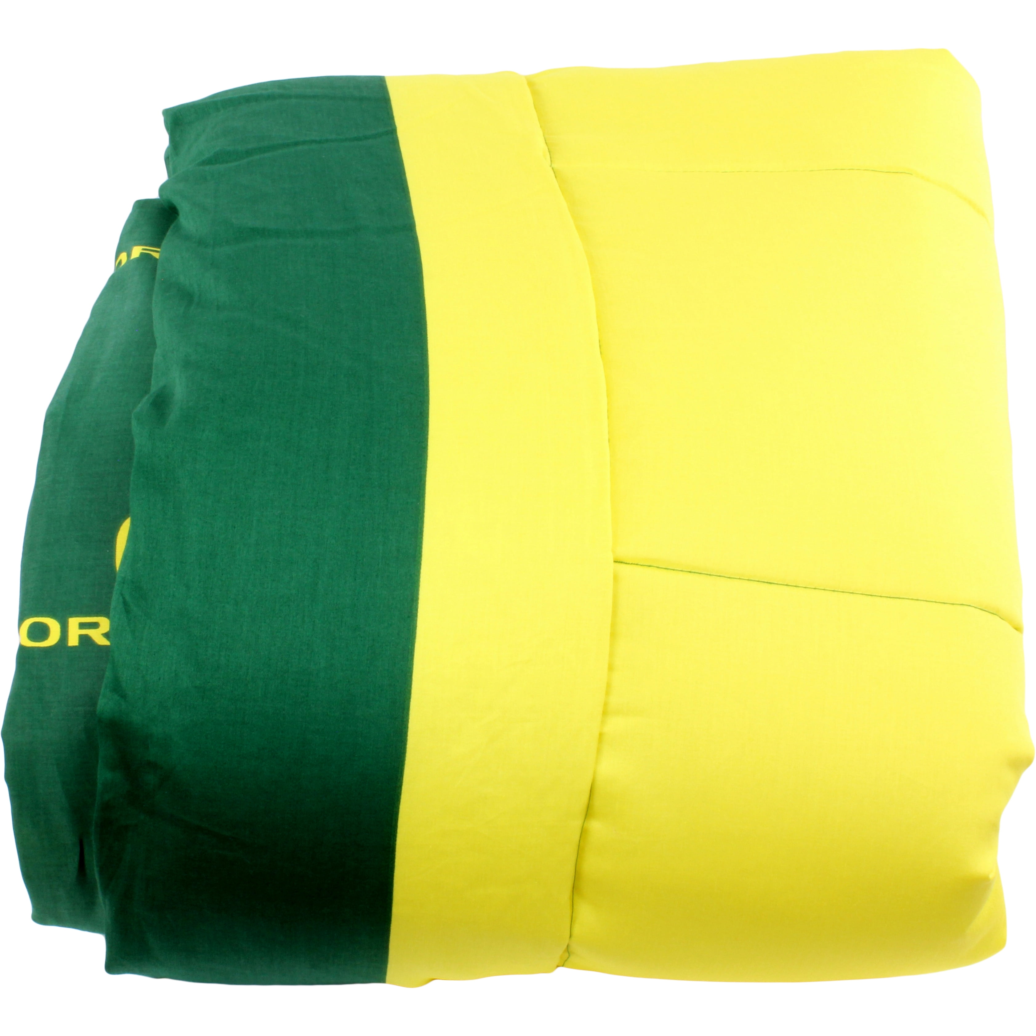 Oregon Ducks 2 Pc Reversible Cotton Comforter Set, 1 Comforter, 1 Sham, Twin