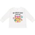 thumbnail image 3 of Inktastic My Great Aunt Loves Me with Cute Kitten and Flowers Boys or Girls Long Sleeve Toddler T-Shirt, 3 of 5