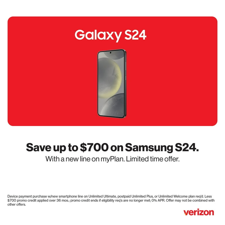 Verizon Samsung Galaxy S24 Black 256GB - Walmart.com