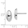 thumbnail image 3 of Leslie's Real 14kt White Gold Polished Post Earrings; for Adults and Teens; for Women and Men, 3 of 3