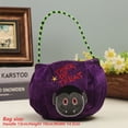 thumbnail image 1 of Bolsa de calabaza portátil de Halloween para niños, bolsa de dulces de truco o trato, regalo de Feliz Día de Halloween, mochila de calabaza, bolso de hombro, 1 of 4