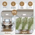 thumbnail image 5 of Sage Green Marble Window Privacy Film, Modern Ombre Abstract Ink Painting Art Static Cling UV Sun Blocking Heat Control Window Tint, Non-Adhesive One Way Windows Privacy Cover 17.7''x78.7'', 5 of 7