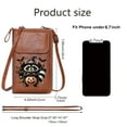 thumbnail image 2 of OIDERY Women Leather Crossbody Purse Women's Clutch Purse Cemetery Witch  Skeleton Halloween Pumpkin Ghost Bat Haunted Ideal Holiday Gift Elegant Gift for Mother's Day, 2 of 12