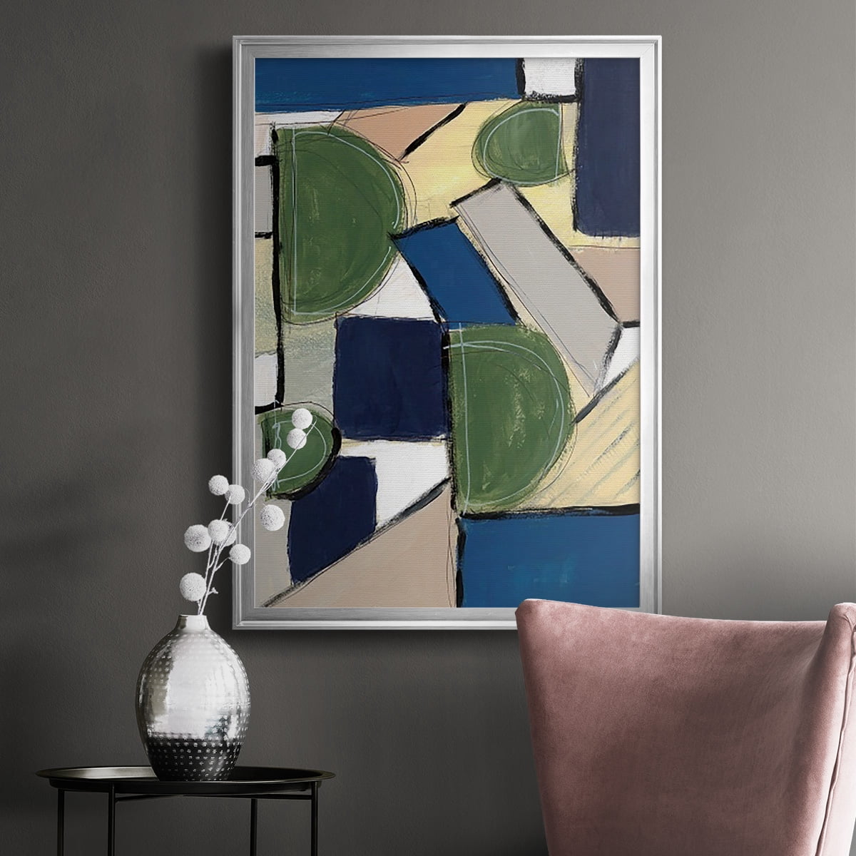 Spatial Mix I Premium Framed Print, in Gold, Black, or Silver - Ready to Hang