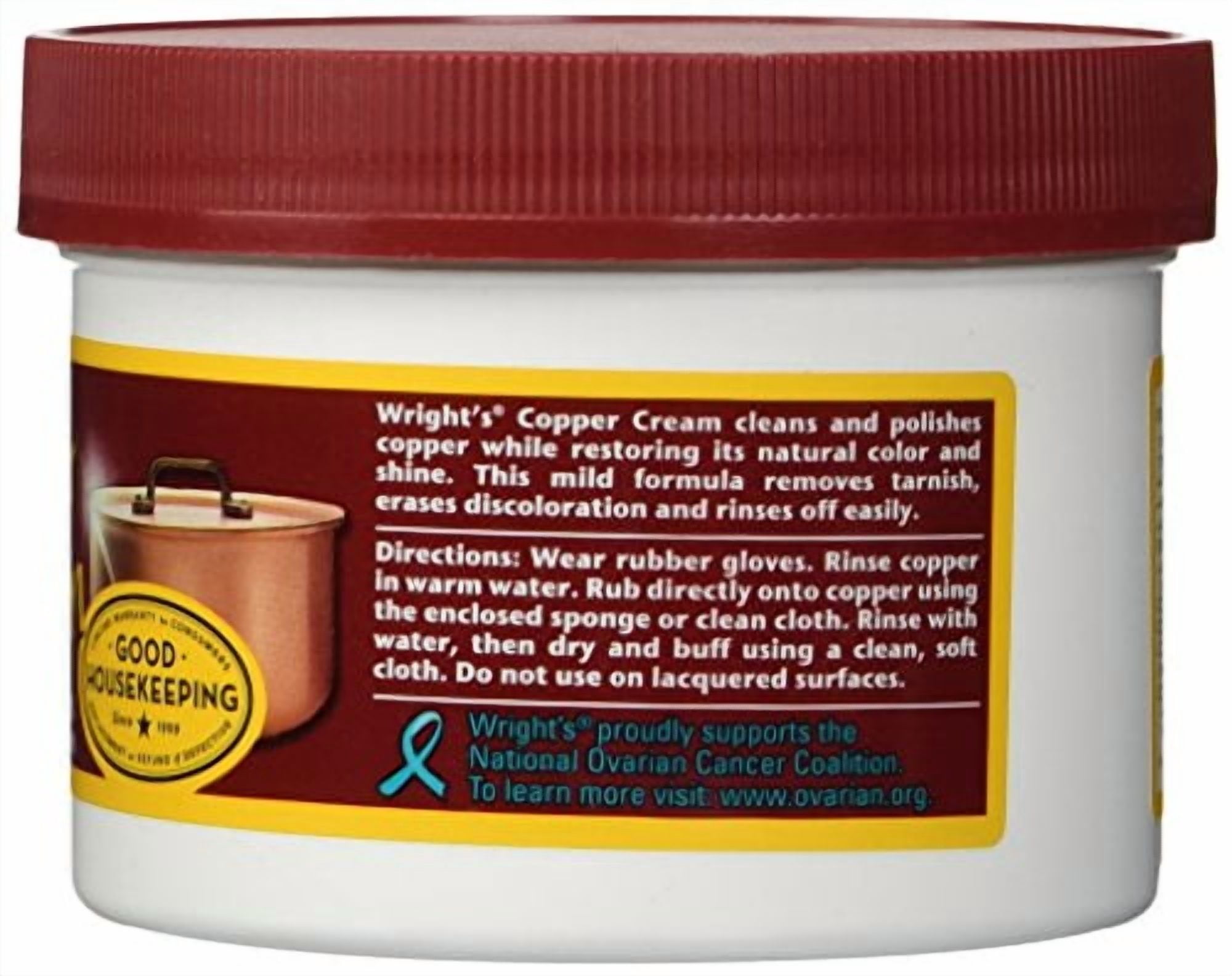 Wright's Copper and Brass Cream Cleaner - 6 Pack - 8 Ounce - Gently Cleans and Removes Tarnish Without Scratching