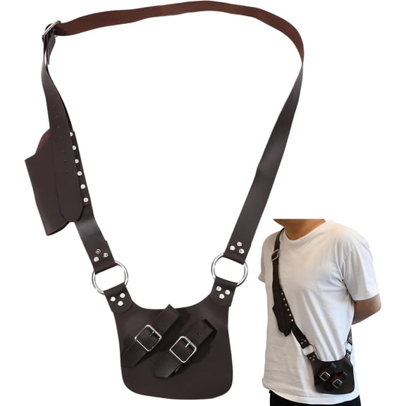 PU Leather Adjustable Shoulder Strap Holder Medieval Pirate Leather Case