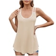 thumbnail image 1 of ameIAEA Débardeurs d'Été pour Femmes Sans Manches Col Rond Chemise Décontractée Bloc de Couleur Tops Amples, 1 of 7