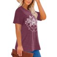 thumbnail image 4 of XCHQRTI Women's Dragonfly Tee Shirts Plus Size Graphic Tshirts Flower Oversized Tops with Dragonflies Short Sleeve, 4 of 10