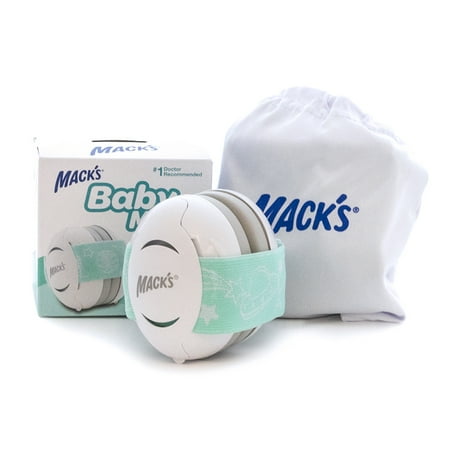 Mack's Baby Muffs | Baby Ear Muffs Noise Protection | High NRR | Noise Cancelling Headphones for Babies & Toddlers (White)