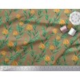 thumbnail image 2 of Soimoi polyester Crepe Fabric Leaves & Rose Floral Print Sewing Fabric Yard 42 Inch Wide, 2 of 3