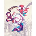 thumbnail image 3 of Marvel Spidey & His Amazing Friends Spider-Man Miles Morales Toddler Girls T-Shirt & Leggings Outfit Set White / Purple 5T, 3 of 5