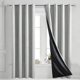 thumbnail image 5 of Cortinas Opacas con Reducción de Ruido - Cortinas Térmicas con Ojales para Mayor PrivacidadGris MNFD, 5 of 6