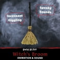 thumbnail image 5 of Haunted Hill Farm 26 In. Animatronic Witch's Broomstick with Spooky Sounds and Movement, Halloween Decoration, Battery Operated, HHBROOM-2SA, 5 of 9