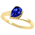 thumbnail image 2 of Tommaso Design� Pear Shape 7x5mm Created Blue Sapphire Ring, 2 of 9
