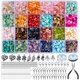 thumbnail image 3 of Juego De Fabricación De Joyas, 24 Cuentas De Piedras Preciosas Naturales De Colores, Cuentas De Piedra De 5-7 Mm, 1073 Piezas De Anillos, Juego De Bricolaje Para Joyería, Collar, Pulsera, Pendiente, 3 of 6