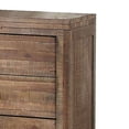 thumbnail image 2 of Modern Style 3 Drawers Wood Nightstand, Brown, 2 of 5
