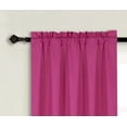 thumbnail image 2 of 1 Set Solid Foam Backing Lined Blackout Window Curtain Panel Treatment Drape Rod Pocket Matte in Different Sizes 63", HOT PINK R64, 2 of 2