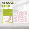 thumbnail image 7 of Bukihome Corn Cushions for Toes and Feet - Callus Cushions to Protect Sore Spots with Foam Padding - Self-Stick Adhesive Pads - Relief Pain, Pressure and Friction from Shoes (Pink, 45 Count), 7 of 7