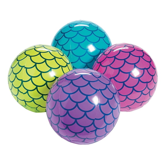 Fun Express Mermaid Scales Beach Ball Party Favors 12 Pieces
