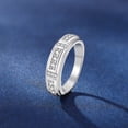 thumbnail image 2 of SFTING Men Rings Wedding Band for Men Engagement 5A CZ Silver 18K Plated Anniversary Promise Band for Him Size 11, 2 of 5