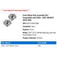 thumbnail image 2 of Front Wheel Hub Assembly Set - Compatible with 2004 - 2007 INFINITI QX56 4WD 2005 2006, 2 of 3