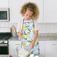 thumbnail image 4 of Yellow Lemon Fruit Flowers BlueWhite Pattern Kids Aprons for Girls and Boys,Adjustable Neck Strap Toddler Aprons for Kids Cooking Baking, 4 of 6