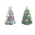 thumbnail image 1 of 2x Artesanías de Resina de árbol de Navidad Suculentas Artificiales para La Decoración de La de Navidad Sunnimix Estatua del árbol de resina, 1 of 8