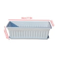 thumbnail image 2 of Resina Rectangular maceta de drenaje agujero vegetal plantador de flores hogar jardín planta bandeja azul 44x19x14cm 3 Piezas seitruly HA6722-13B, 2 of 6