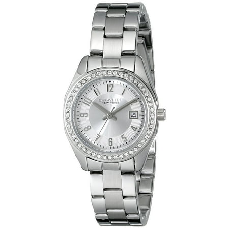 Caravelle New York Womens Stainless steel Analog Display White Dial Silver Watch - 43M108