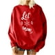 thumbnail image 5 of ICHUANYI Clearance Women Christmas Print Loose Long-Sleeved Fleece Oversized Sweatshirt Pullover(Red, XL) ICHUANYI WER2023081501951, 5 of 7