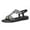 Black-2, variant on Women Wedge Shoes Flat Beaded Sandals Beach Sandals Thong Flat Beach Slippers Sandals
