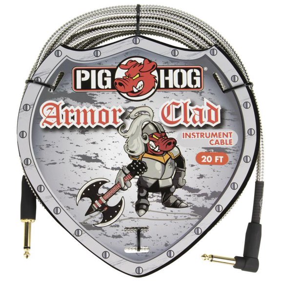 PIG HOG " arme plaquée & quot; Câble d'Instrument, ANGLE Droit de 20 Pieds