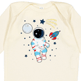 thumbnail image 4 of Inktastic Astronaut the Moon Spaceship and Shooting Star for Light Colors Boys or Girls Long Sleeve Baby Bodysuit, 4 of 5