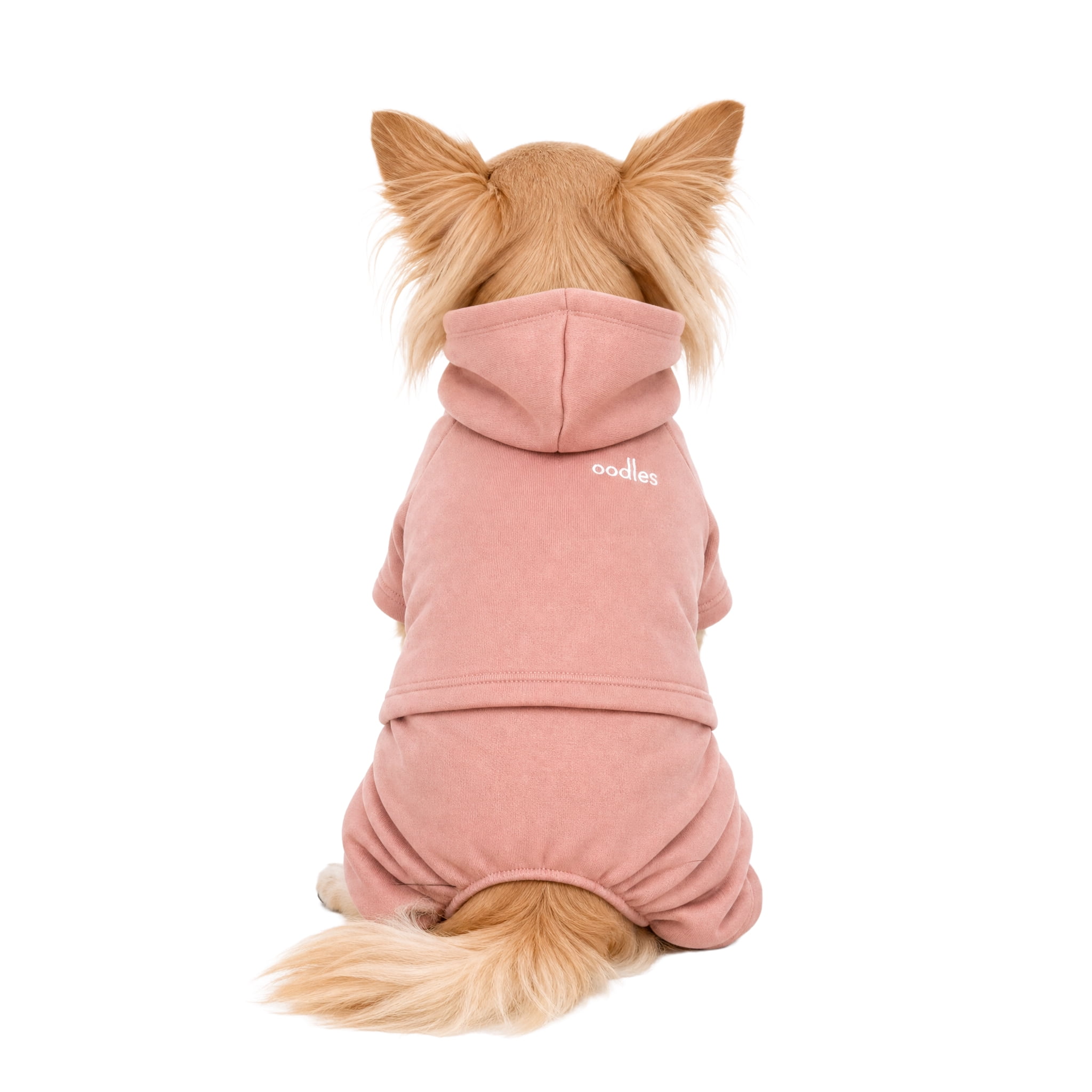 Oodles Hooded Fall One Piece Dog Workout Suit, Red, XS