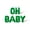 Green, variant on Letter Balloons - OH BABY 16" Inch Alphabet Letters Foil Mylar Balloon Baby Shower Party Banner (White)