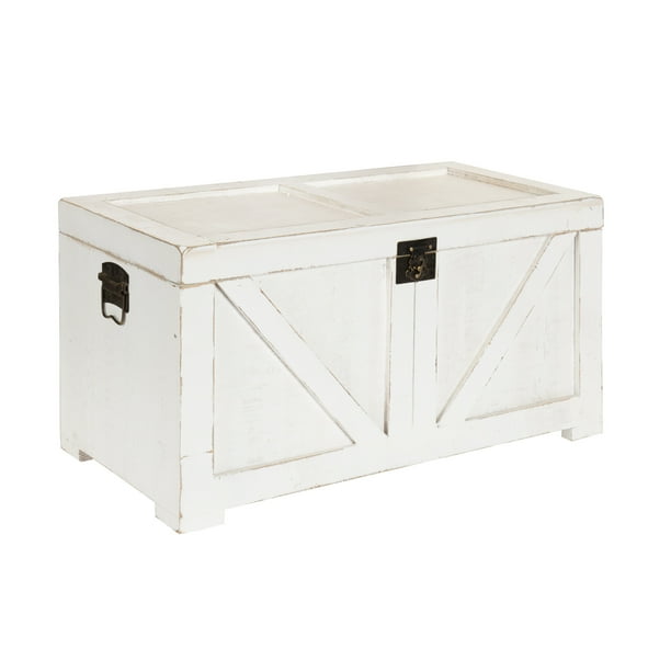 Kate and Laurel Cates Classic Farmhouse Small Wooden Storage Chest