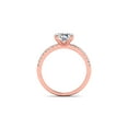 thumbnail image 4 of 2.00 Carat TW Women's Moissanite and Natural Diamond Solitaire Engagment Ring in 10k Rose Gold (Size 6.5), 4 of 4
