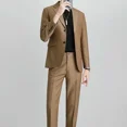 thumbnail image 4 of Blazer ajustado coreano de alta calidad 2024, traje completo para hombre, tendencias de colores sólidos, conjunto de traje de 2 piezas, disfraces de hombre, moda casual, 4 of 5
