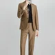 thumbnail image 4 of Blazer ajustado coreano de alta calidad 2024, traje completo para hombre, tendencias de colores sólidos, conjunto de traje de 2 piezas, disfraces de hombre, moda casual, 4 of 5