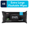 DUDE Wipes Flushable Wipes, Unscented XL Wet Wipes to Use with Toilet Paper, 48 Ct