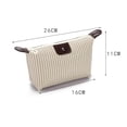 thumbnail image 3 of Bolsas de cosméticos con rayas de nailon, bolsa de maquillaje para artículos de tocador de viaje con forma de bola de masa hervida beige Ndcxsfigh Cuidado Belleza, 3 of 3
